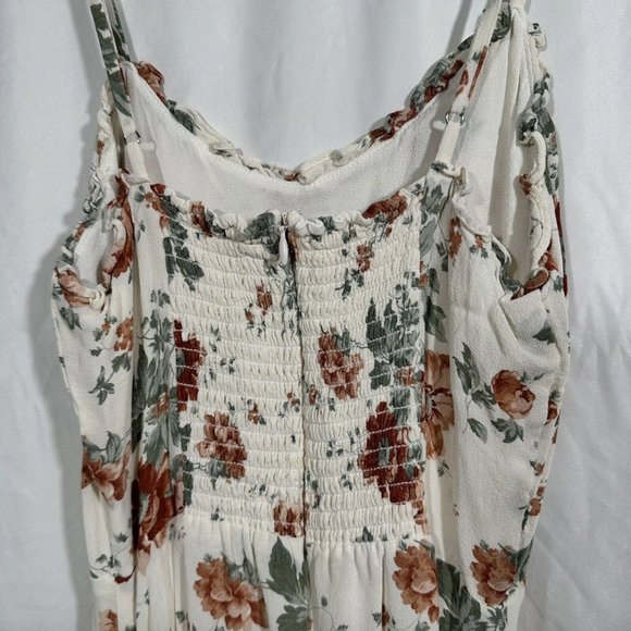 $218 Reformation [‎ 6 ] Cassandra Midi Dress in Veranda Floral Ivory #5831 - Picture 12 of 15